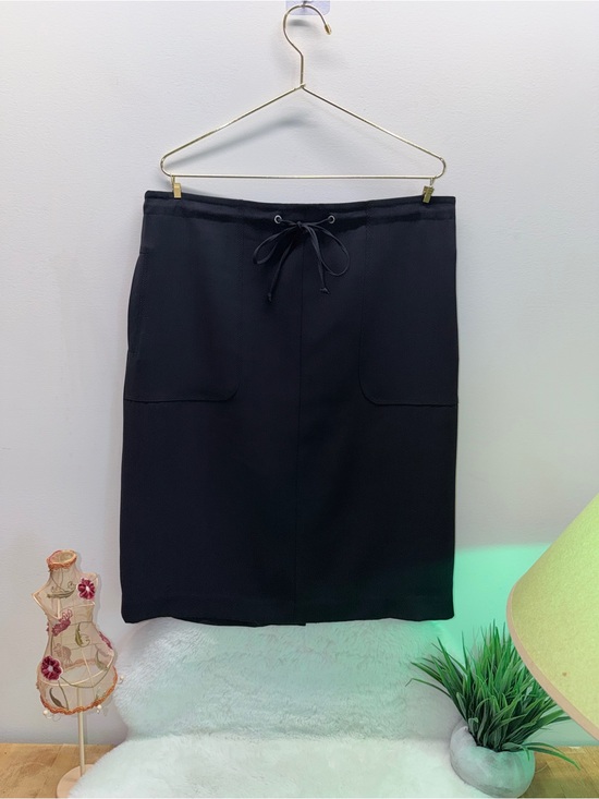 Dresses & Skirts - Navy Betty Barclay Drawstring Side & Front Pockets Lined Pencil Skirt 🌎 34”W